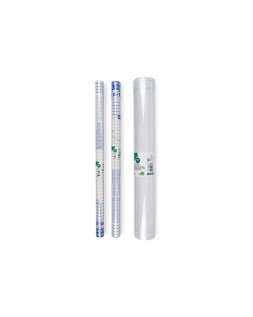 Rollo plastico adhesivo liderpapel 0.50x1.50 50 mc forralibros removible