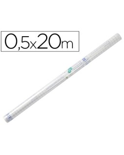 Rollo plastico adhesivo liderpapel 0.50x20 m 80 mc removible