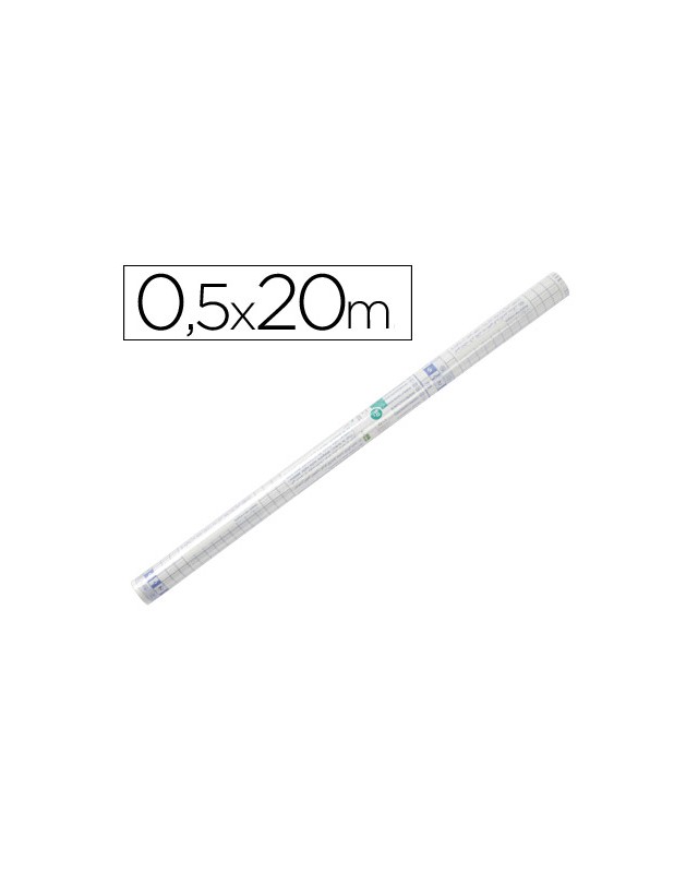 Rollo plastico adhesivo liderpapel 0.50x20 m 80 mc removible