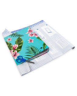 Rollo plastico adhesivo liderpapel 0,50x3 m 8o micras forralibros removible