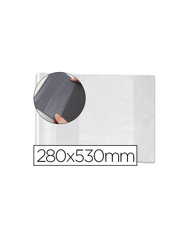 Forralibro pvc con solapa ajustable adhesivo 280x530 mm