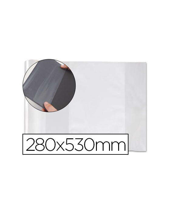 Forralibro pvc con solapa ajustable adhesivo 280x530 mm