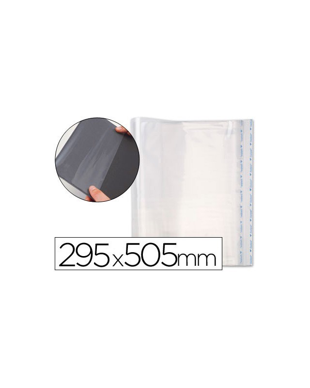 Forralibro pp ajustable adhesivo 295x505 mm
