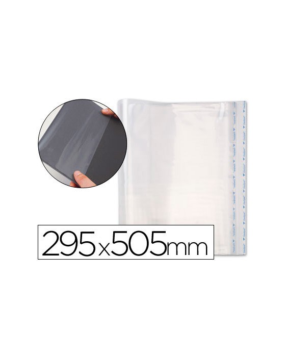 Forralibro pp ajustable adhesivo 295x505 mm