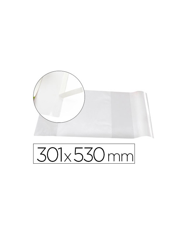 Forralibro liderpapel nº30 con solapa ajustable adhesivo 301 x 530 mm