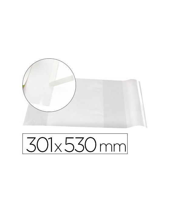 Forralibro liderpapel nº30 con solapa ajustable adhesivo 301 x 530 mm