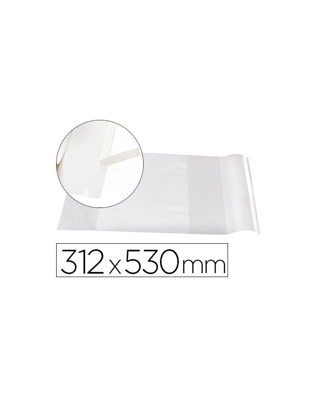 Forralibro liderpapel nº31 con solapa ajustable adhesivo 312 x 530 mm