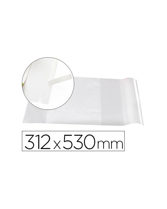 Forralibro liderpapel nº31 con solapa ajustable adhesivo 312 x 530 mm