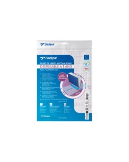 Forralibro adhesivo para libros sadipal desplegable 1 año 80 mc 50x35 cm pack de 10 unidades