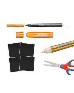 Set de dibujo carioca metallic pop up card creator 3d 17 piezas