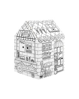 Casa de juego bankers box playhouse pasteleria para pintar fabricada en carton reciclado 1210x960x810 mm