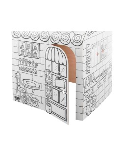 Casa de juego bankers box playhouse pasteleria para pintar fabricada en carton reciclado 1210x960x810 mm