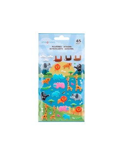 Pegatinas imaginovo cute animales safari con relieve 190x105 mm en blister