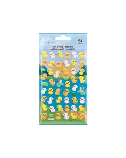 Pegatinas imaginovo cute animales patos con relieve 190x105 mm en blister