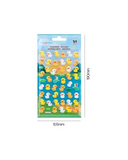 Pegatinas imaginovo cute animales patos con relieve 190x105 mm en blister