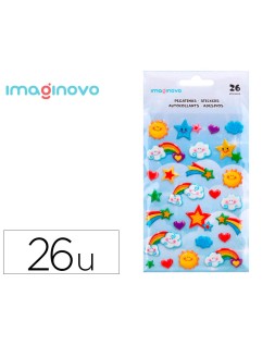 Pegatinas imaginovo arcoiris magic dreams con relieve 190x105 mm en blister