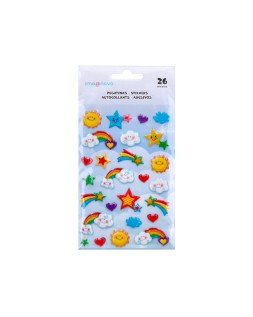 Pegatinas imaginovo arcoiris magic dreams con relieve 190x105 mm en blister