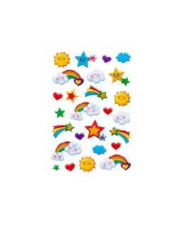 Pegatinas imaginovo arcoiris magic dreams con relieve 190x105 mm en blister