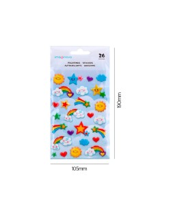 Pegatinas imaginovo arcoiris magic dreams con relieve 190x105 mm en blister
