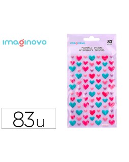 Pegatinas imaginovo corazones magic dreams con relieve 190x105 mm en blister