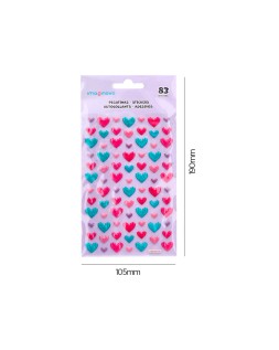 Pegatinas imaginovo corazones magic dreams con relieve 190x105 mm en blister