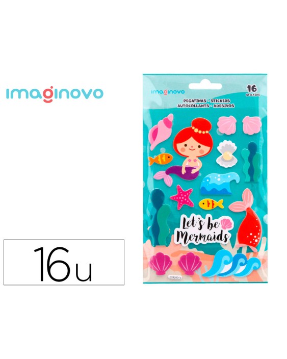 Pegatinas imaginovo sirenas magic dreams con relieve 210x130 mm en blister