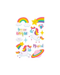 Pegatinas imaginovo unicornios magic dreams con relieve 210x130 mm en blister