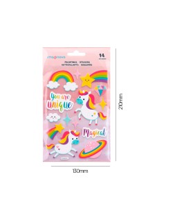 Pegatinas imaginovo unicornios magic dreams con relieve 210x130 mm en blister