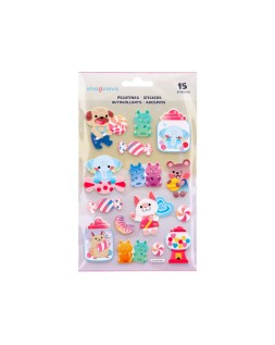 Pegatinas imaginovo dulces magic dreams con relieve 210x130 mm en blister