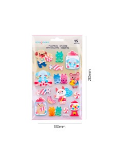 Pegatinas imaginovo dulces magic dreams con relieve 210x130 mm en blister