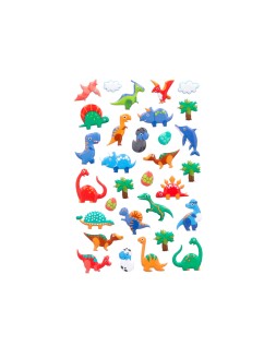 Pegatinas imaginovo kids dinosaurios goma eva 190x105 mm en blister