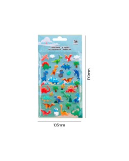 Pegatinas imaginovo kids dinosaurios goma eva 190x105 mm en blister