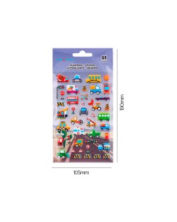 Pegatinas imaginovo kids coches con relieve 190x105 mm en blister