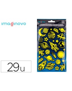 Pegatinas imaginovo luminosas planetas con relieve 190x105 mm en blister