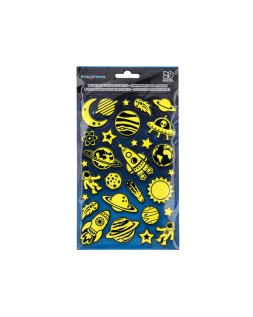 Pegatinas imaginovo luminosas planetas con relieve 190x105 mm en blister