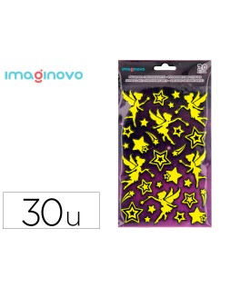 Pegatinas imaginovo luminosas hadas con relieve 190x105 mm en blister