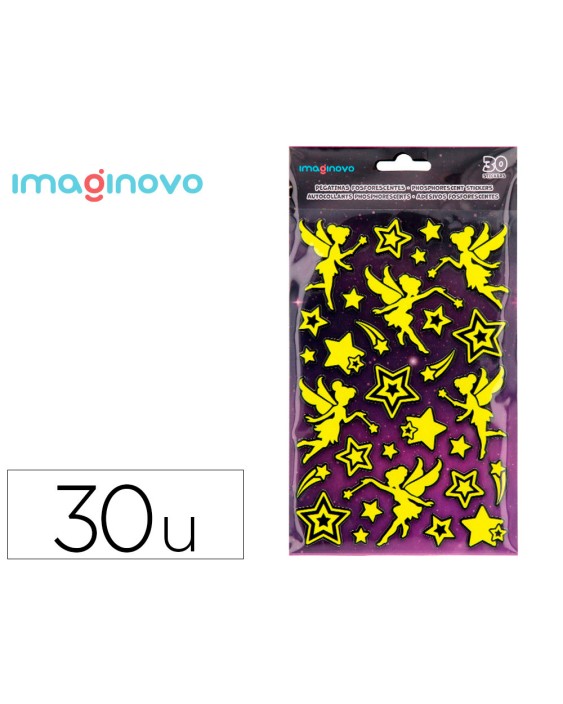 Pegatinas imaginovo luminosas hadas con relieve 190x105 mm en blister
