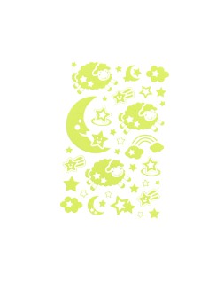Pegatinas imaginovo luminosas luna con relieve 250x145 mm en blister