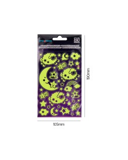 Pegatinas imaginovo luminosas luna con relieve 250x145 mm en blister