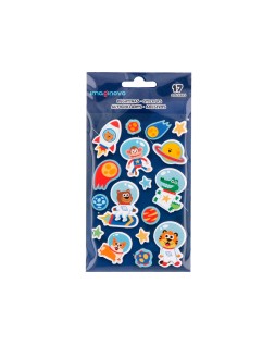 Pegatinas imaginovo luminosas astronautas con relieve 190x105 mm en blister