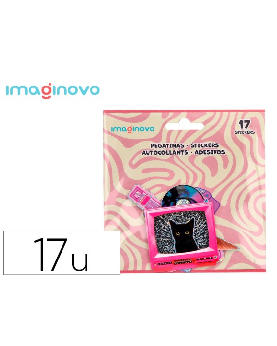Pegatinas imaginovo retro diseños surtidos para ordenador 145x140 mm en blister