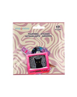 Pegatinas imaginovo retro diseños surtidos para ordenador 145x140 mm en blister