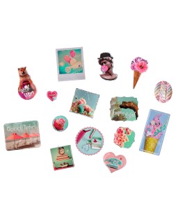 Pegatinas imaginovo good vibes diseños surtidos para ordenador 145x140 mm en blister