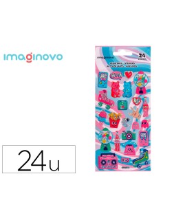 Pegatinas imaginovo diseños surtidos hobbies con brillo 214x100 mm en blister