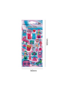 Pegatinas imaginovo diseños surtidos hobbies con brillo 214x100 mm en blister