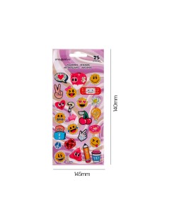 Pegatinas imaginovo diseños surtidos smiley con brillo 214x100 mm en blister