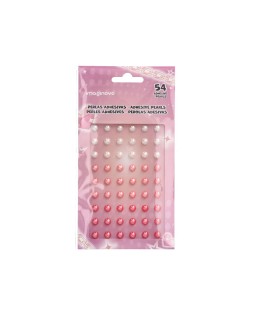 Pegatinas imaginovo gemas blancas y rosas brillantes con relieve para todas superficies 190x105 mm en