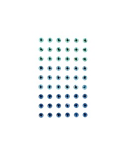 Pegatinas imaginovo gemas verdes y azules brillantes con relieve para todas superficies 190x105 mm en