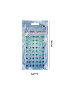 Pegatinas imaginovo gemas verdes y azules brillantes con relieve para todas superficies 190x105 mm en