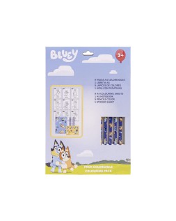 Set de papeleria coloreable bluey